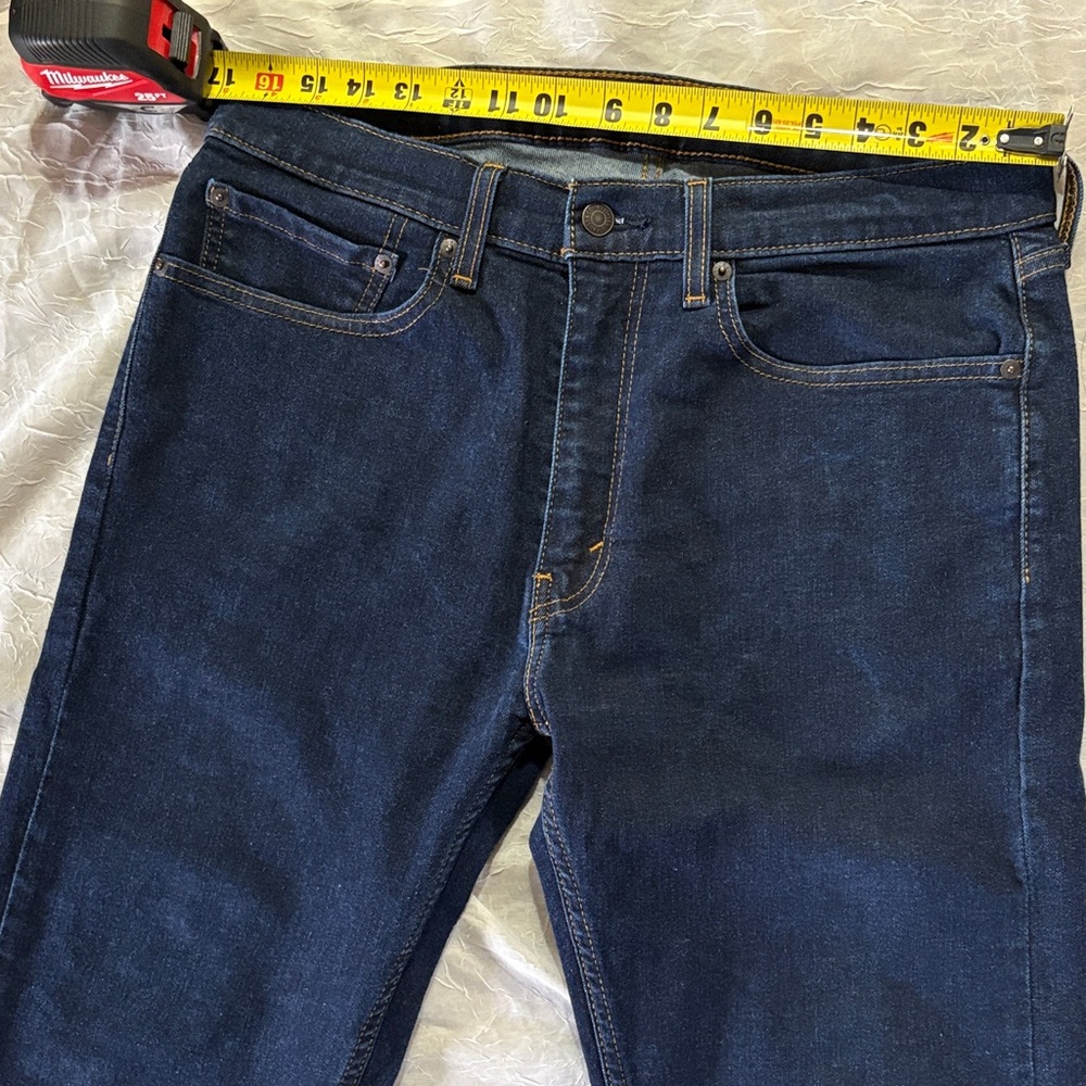 Men's Straight Jeans in Dark Indigo - Classic Straight Fit - Picture 6 of 10